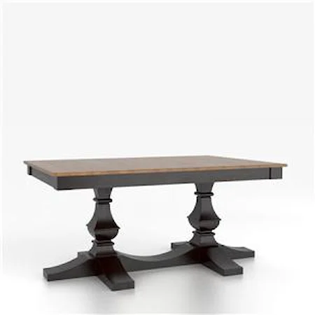 Customizable Rectangular Table with Pedestal